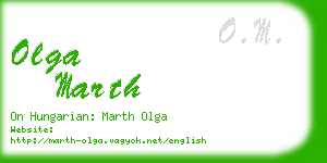 olga marth business card